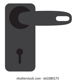 door handle icon on white background. door handle sign.