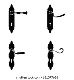 door handle icon set