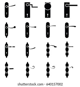 door handle icon set