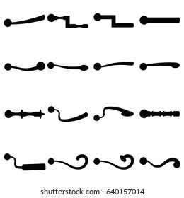 door handle icon set