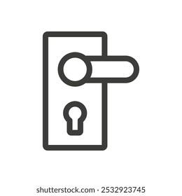 Ícone de alça de porta Simples contorno vetor logotipo
