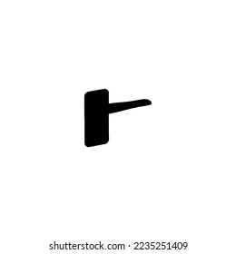 Door handle icon. Simple style door company big sale poster background symbol. Door handle brand logo design element. Door handle t-shirt printing. vector for sticker.