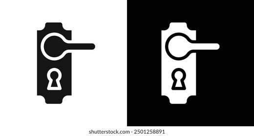 Door Handle icon Symbol mark in filled style