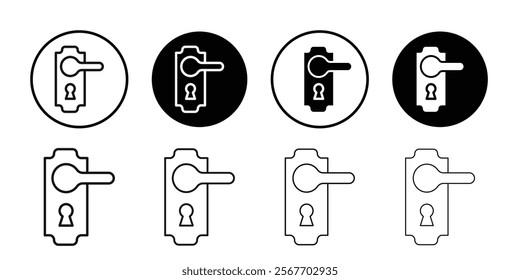 Door Handle icon Symbol mark in filled style