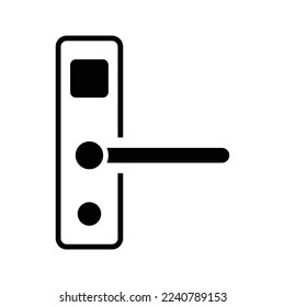 Symbol für den Türgriff, einfache flache Abbildung auf weißem Hintergrund