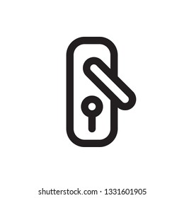 Door handle icon in trendy outline style design. Vector graphic illustration. Editable vector stroke. EPS 10.