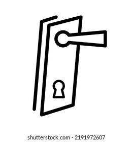 Door handle icon in trendy vector design illustration
