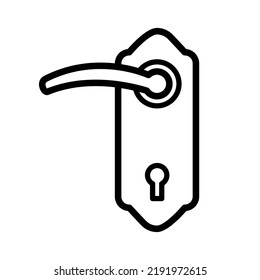 Icono de mango de puerta en ilustración de diseño vectorial de moda