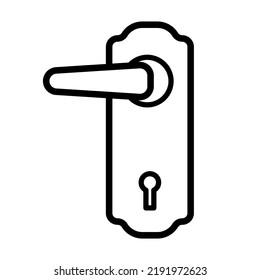Door handle icon in trendy vector design illustration