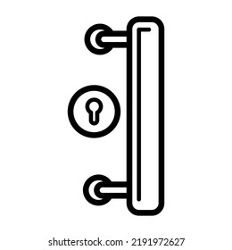 Door handle icon in trendy vector design illustration