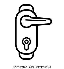 Door handle icon in trendy vector design illustration