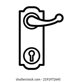 Door handle icon in trendy vector design illustration