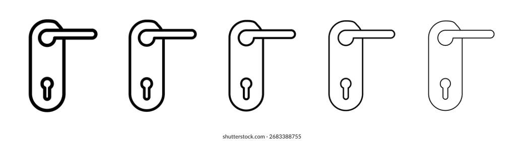Ilustración de Arte vectorial de icono de manija de puerta
