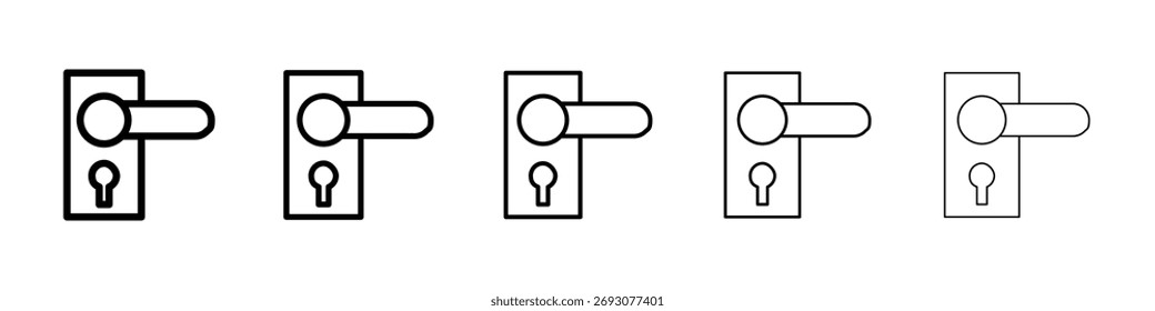 Ilustración de Arte vectorial de icono de manija de puerta