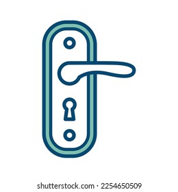 door handle icon vector design template in white background
