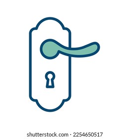 door handle icon vector design template in white background