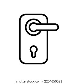 plantilla de diseño vectorial de icono de controlador de puerta en fondo blanco