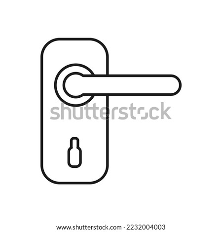 Door Handle icon vector, doorknob outline illustration symbol template in trendy style. Editable graphic resources for many purposes.