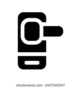 door handle icon. vector glyph icon for your website, mobile, presentation, and logo design.