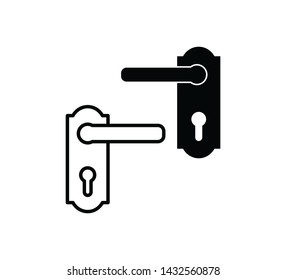 Door handle icon vector illustration 