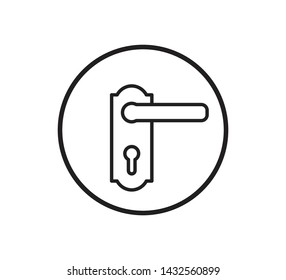 Door handle icon vector illustration 