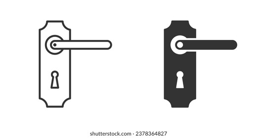 Door handle icon. Vector illustration.