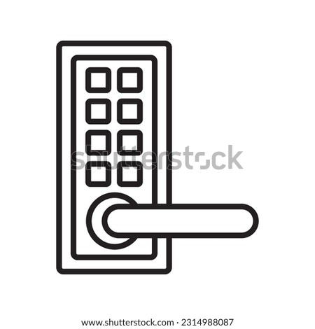 door handle icon vector illustration logo deisgn