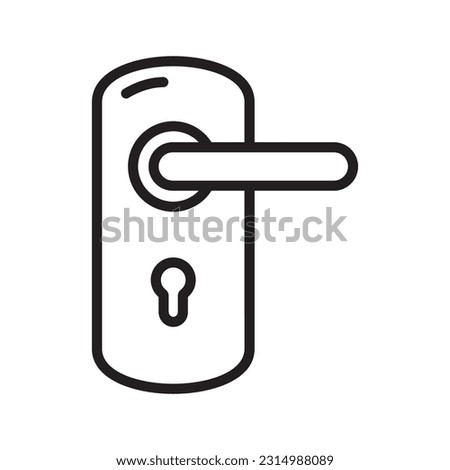 door handle icon vector illustration logo deisgn