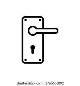 Door handle icon vector sign and symbols