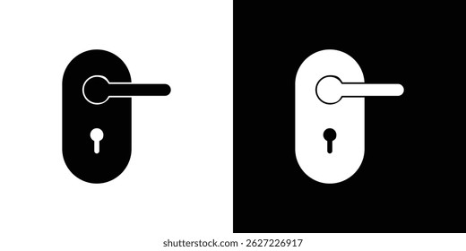 Vetor de ícone de alça de porta, ilustração sólida, pictograma