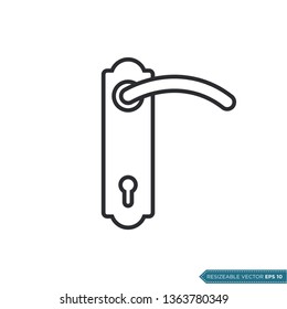 Door Handle Icon Vector Template