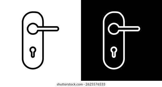 Door handle icon vector for web and mobile app. Symbol isolated.