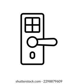 icono de identificador de puerta para tu diseño de sitio web, logotipo, aplicación, interfaz de usuario.