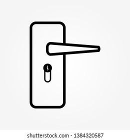 
door handle icon.Door lock icon. Door-handle icon on white background. Door handle flat vector icon.