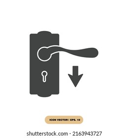 door handle icons  symbol vector elements for infographic web