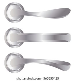 Door handle isolated on white background front view.