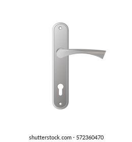 Door handle isolated on white background.Realistic vector illustration.