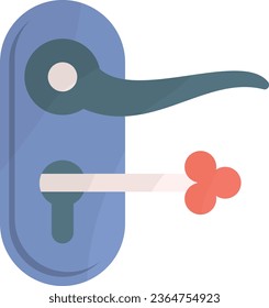 Door Handle with Keys concept, Attractive Gate Handlesets vector color icon design, Handyman Services symbol, House Repairing sign, Civil Engineering and Building Contractor stock illustration