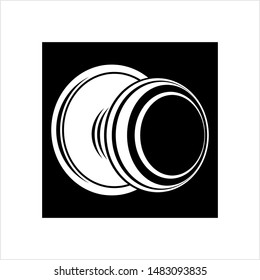 Door Handle Knob Icon, Door Latch Vector Art Illustration
