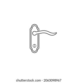 Door handle line icon vector,illustration design.
