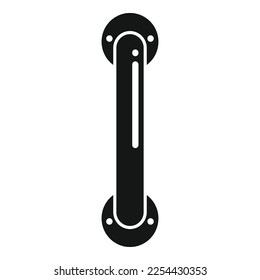 Door handle lock icon simple vector. Knob latch. Metal key
