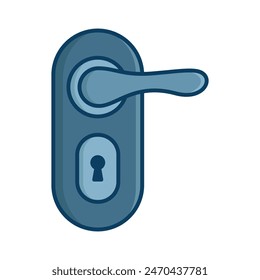 door handle, door lock icon vector design template simple and clean