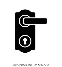 door handle, door lock icon vector design template simple and clean