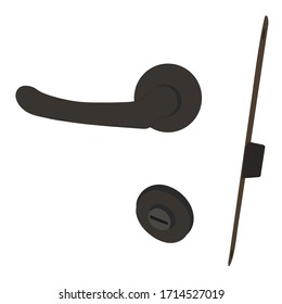 door handle lock vector icon