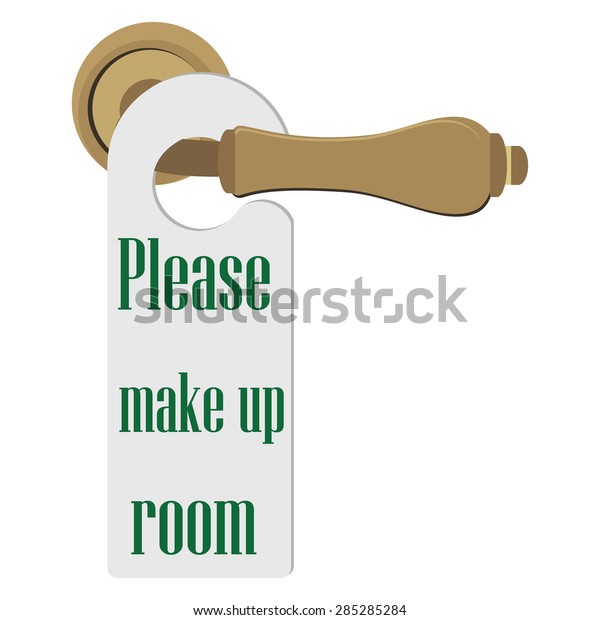 Door Handle Please Make Room Sign Stock Image Download Now