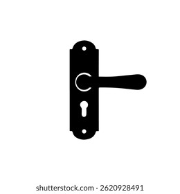 Tür Griff Silhouette Vektor flache Illustration Design.