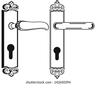 Door handle. Symbol