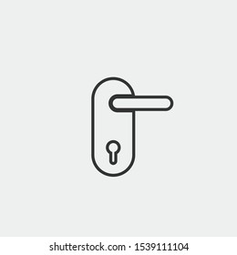 door handle vector icon flat style eps 10