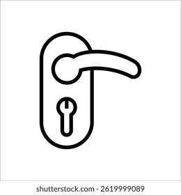 door handle vector icon line template