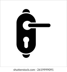 Plantilla de línea de icono de Vector de manija de puerta